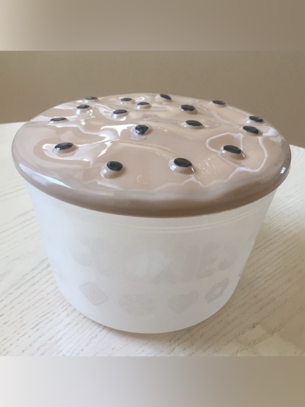 Vintage Cookie Lid Plastic Storage Container
